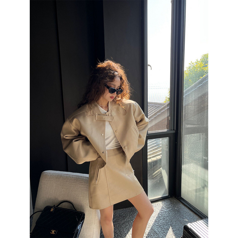 Internet-famous Xiaoxiang Style Academic Style Casual Baseball Suit Skirt Suit Dress Women's Spring Two-piece Suit