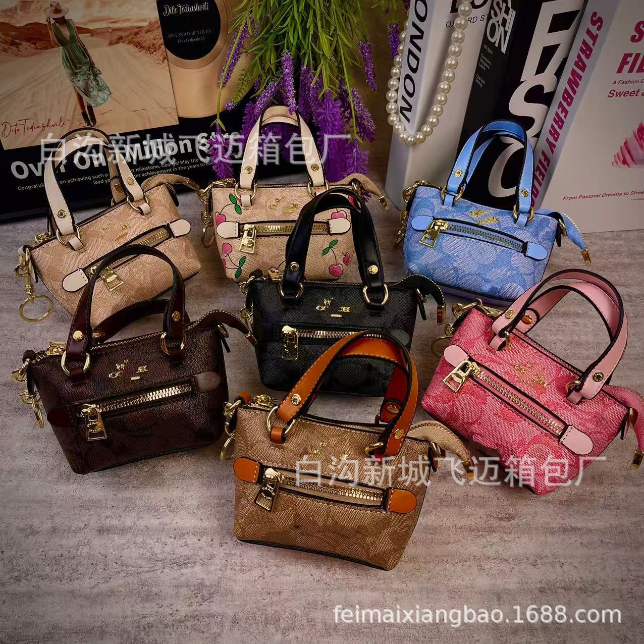 Foreign Trade Exquisite and Cute Mini Tote Bags European and American Fashion Small Bags 2025 New Personalized Keychain Hanging Bags Foto QC de 1688 na Qualit.ly