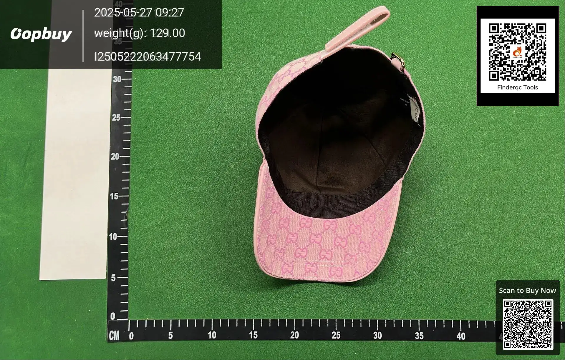 Gucci Pink GG Monogram Baseball Cap