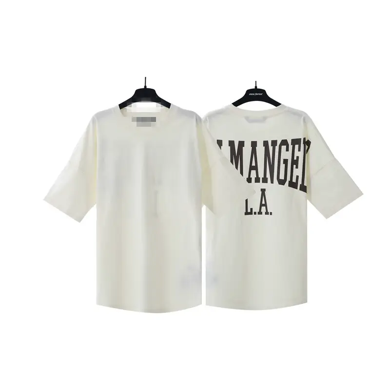 Correct Version Palm Angels Pa Simple L.A Letter Print American Niche High Street Loose-Fitting Unisex Short-Sleeve T-Shirt