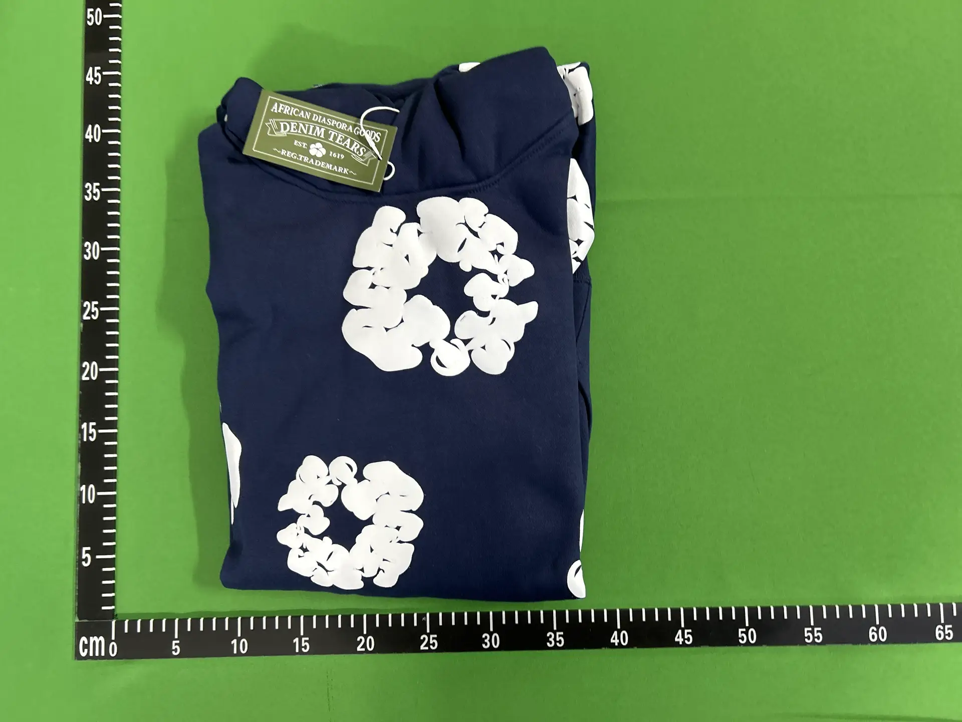 Denim Tears Navy Floral Hoodie