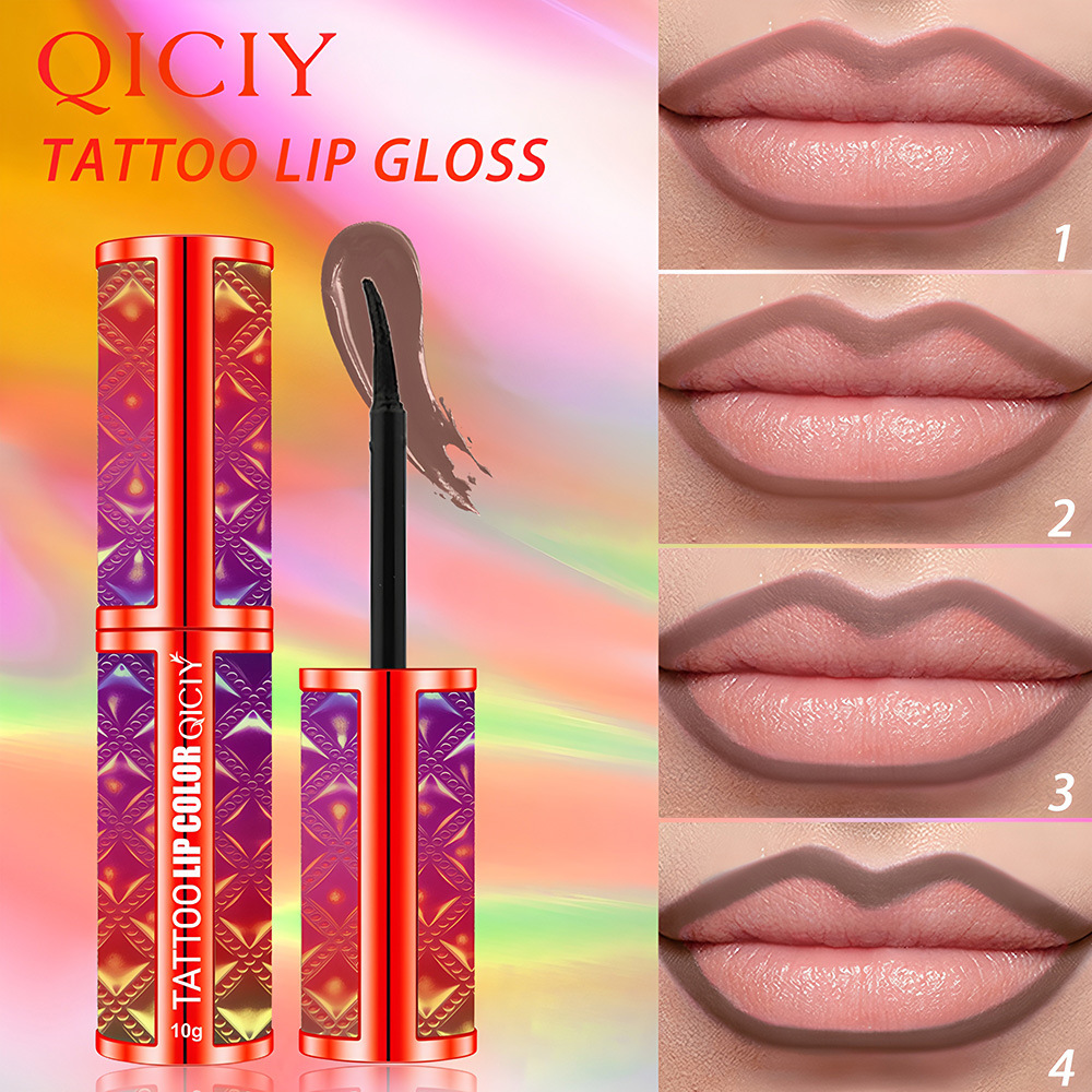[Foreign Trade] Peelable Lip Liner Dyed Lip Glaze Long-Lasting Color Lip Gloss Easy Color Lip Liner