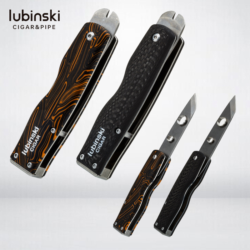 LUBINSKI cigar tool knife G10 carbon fiber multifunctional cigar box opener LUBINSKI hole opener