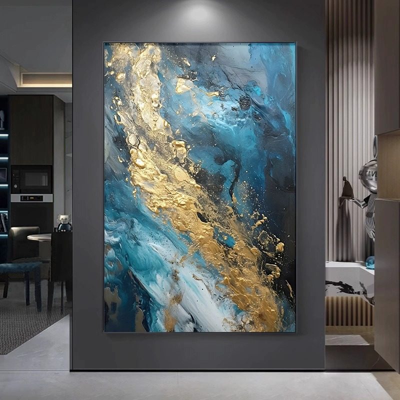 Starry Sky Living Room Decorative Painting Abstract Hotel Wall Art Sofa Background Wall Floor-To-Ceiling Painting Modern Minimalist Large Wall Art