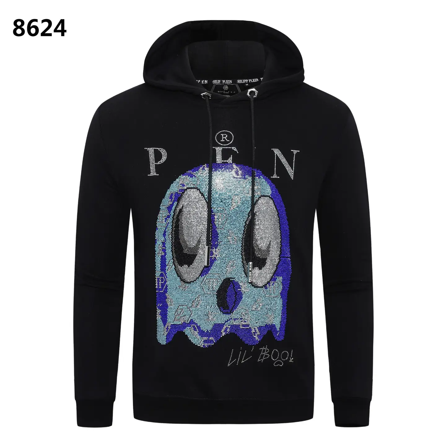 Trendy Brand Philippe Pullen Autumn and Winter New Men's Sweepwear European and American Street Fashion Hot Drilling Hooded Casual Sweepwear Men's Wear