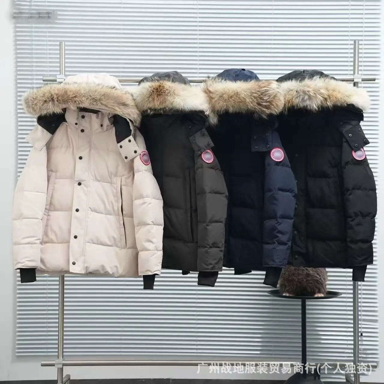 New High-End Correct Version of Big Goose Big Pocket Men and Women Couple Parka Cotton Hooded Thickeneded Warm Windproof Jacket