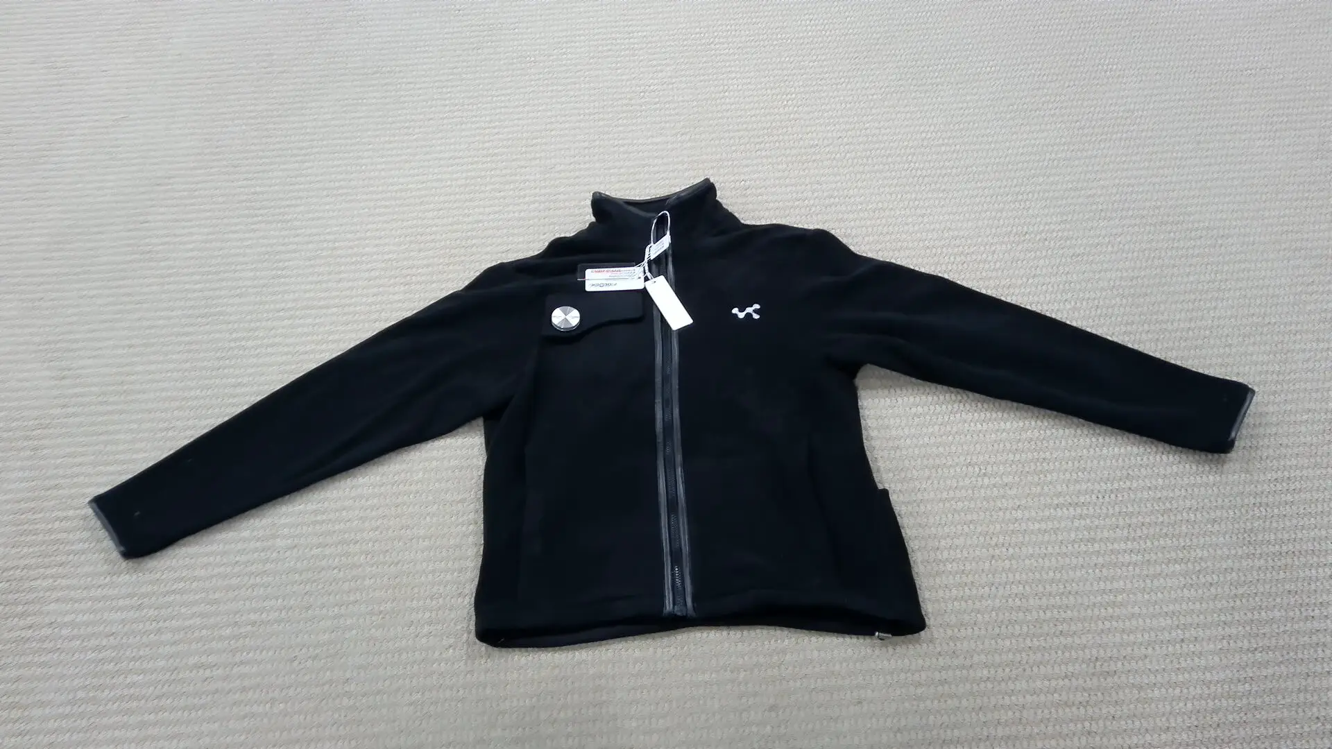 [Vc Heavyweight Collaboration] Vujadecmmawear Black Fleece Jacket Spring Loose Casual Jacket Trendy