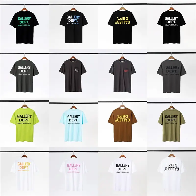 Gallery Trendy Brand Dept Classic Letter Slogan Logo Printed Short-Sleeved T-Shirt for Men and Women Chinese Valentine's Day Couple Wear
