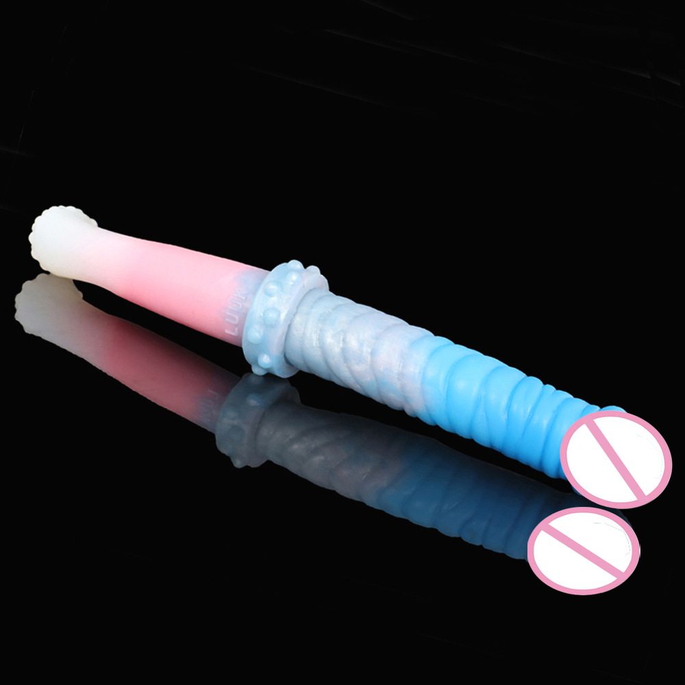 LUUK Double-headed Color Silicone Penis Multi-headed Female Masturbator Front and Rear Double-headed Dragon Caravan Simulation Dilapis