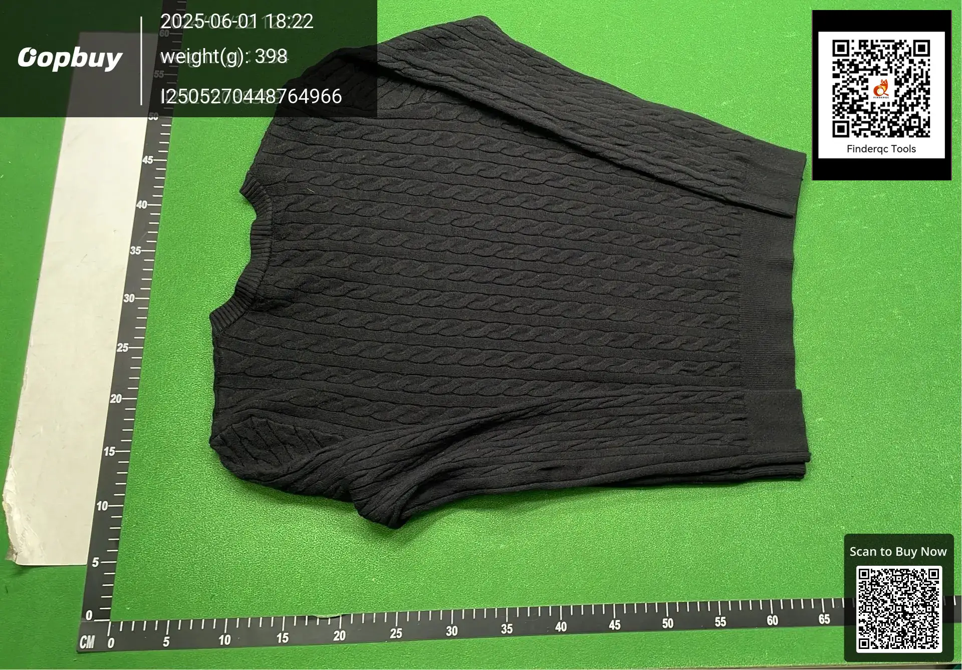 Cable Knit Sweater Black