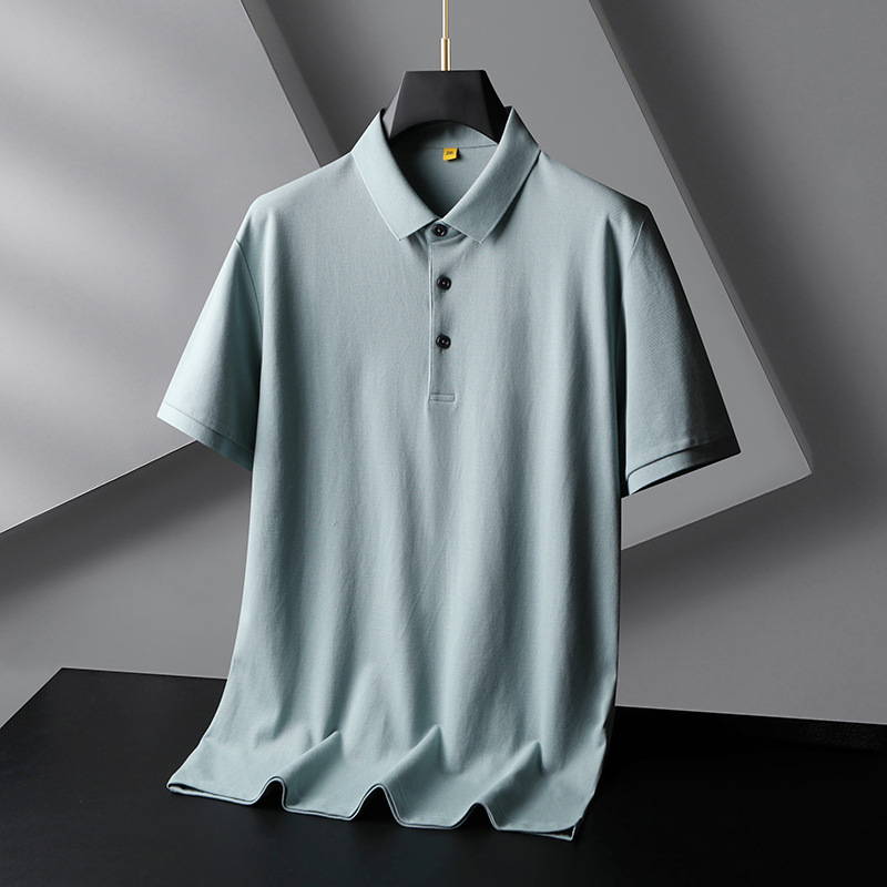 Fat brother 2023 Summer new men's plus size cotton short-sleeved T-shirt polo shirt one-piece delivery