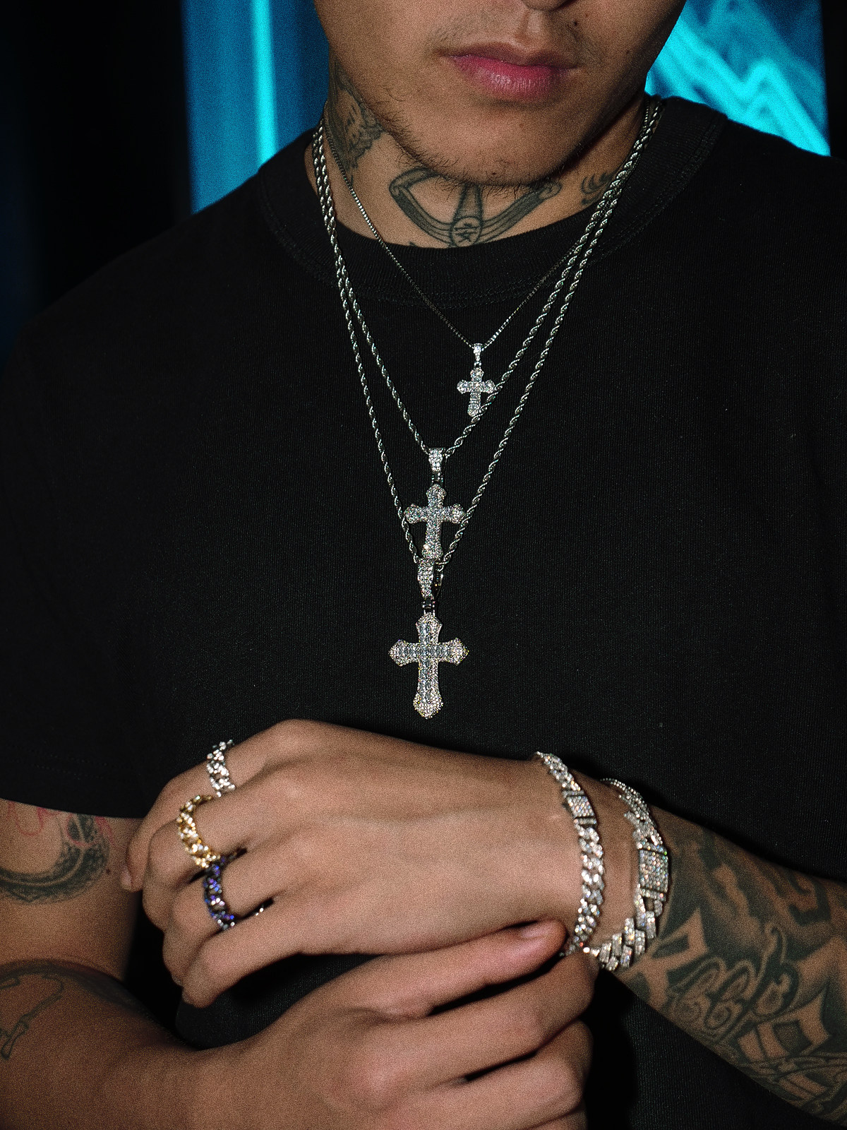 Nicepower Full Diamond Cross Pendant Trendy Men's Cross Pendant Popular European and American Jewelry photo QC de TAOBAO sur Qualit.ly