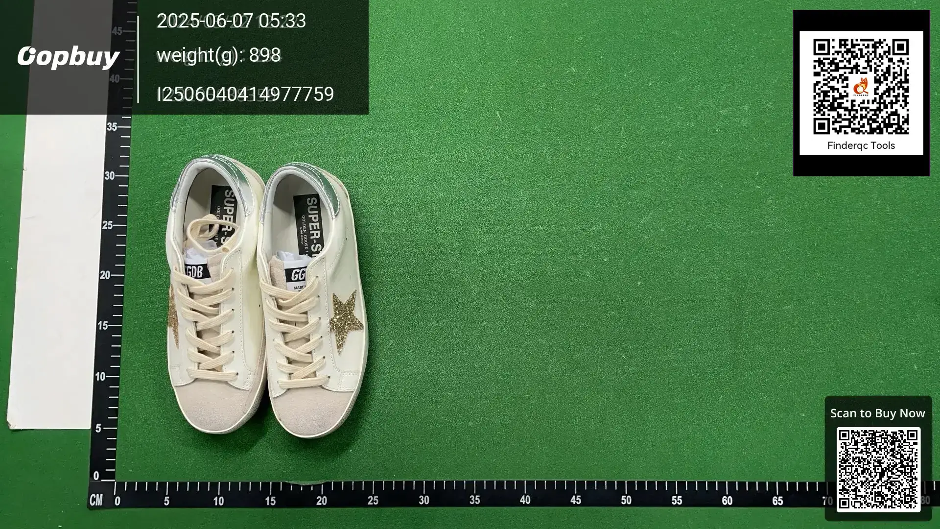 Golden Goose Super-Star white leather sneakers with gold star