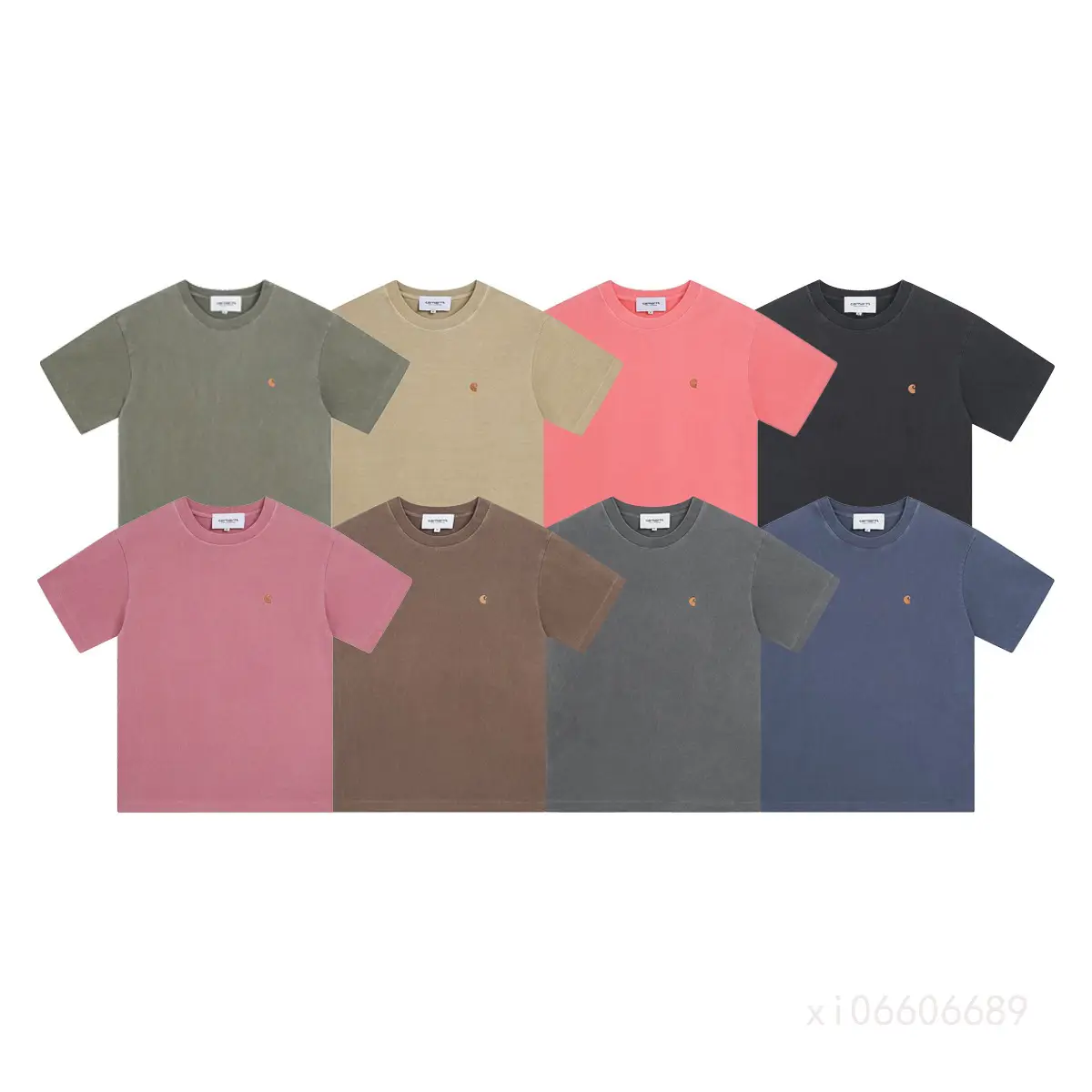 Cross-border Foreign Trade New Foreign Single Carhart Summer Leisure Sports Washed Pocket Printed Washed Short-sleeved T-shirt TEE