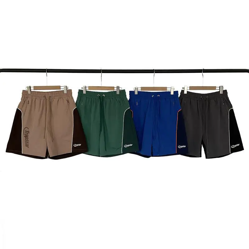Cross-border TRAPSTAR Contrasting Color Stitching Summer Youth Fashion New Men's Quick-drying Fabric Shorts Fashion Brand