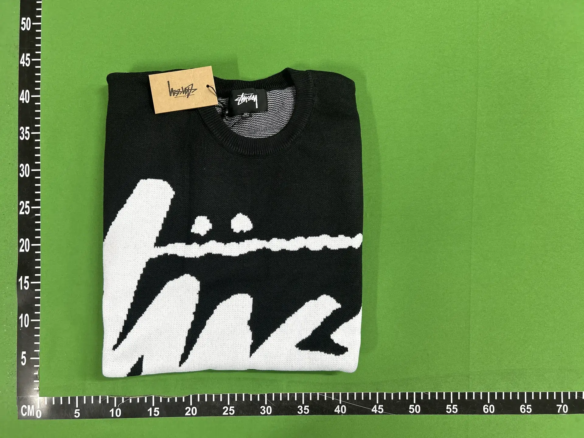 Stussy Black White Knit Sweater