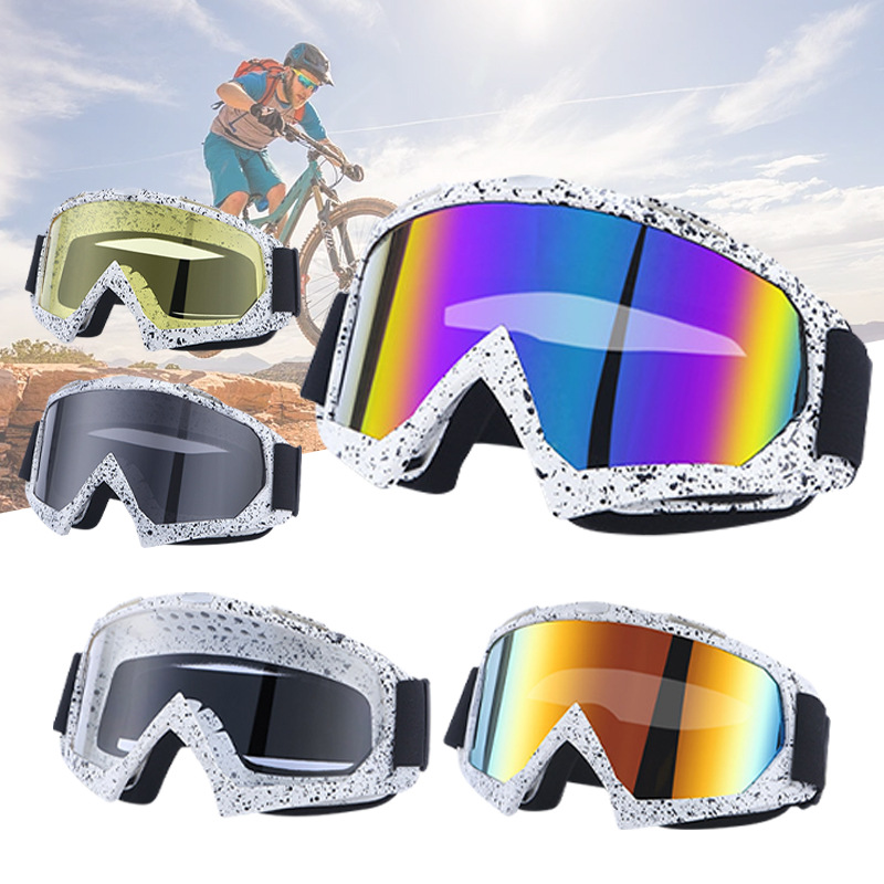 Outdoor Mountaineering Anti-Impact Ski Goggles, Anti-Uv Cycling Goggles, Day and Night Use, Suitable for People with Nearsightedness