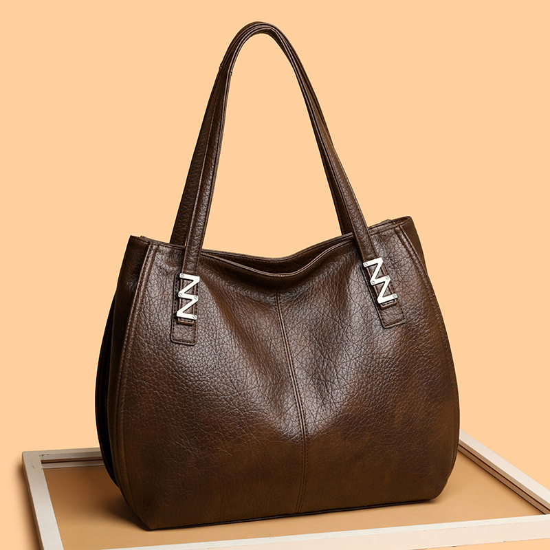 Cross-Border Tote Bag, New Fashion Commuter Bag, High-End Mom Bag, Light Luxury Large-Capacity Shoulder Bag for Women