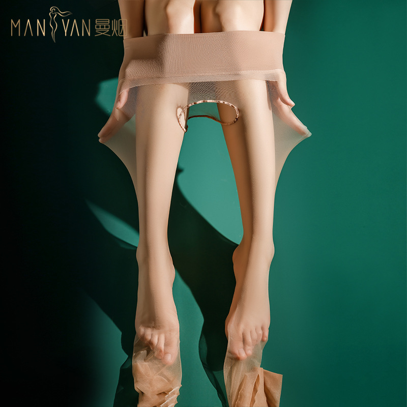 Man smoke sexy underwear 360 seamless stockings toe transparent seamless sexy pantyhose fun crotch WZ7257