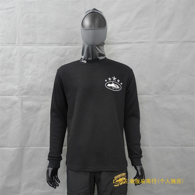 Alcatraz Waffle Cortiez Long-Sleeved T-Shirt 5Th Anniversary Casual Versatile American Retro Couple Style Trendy