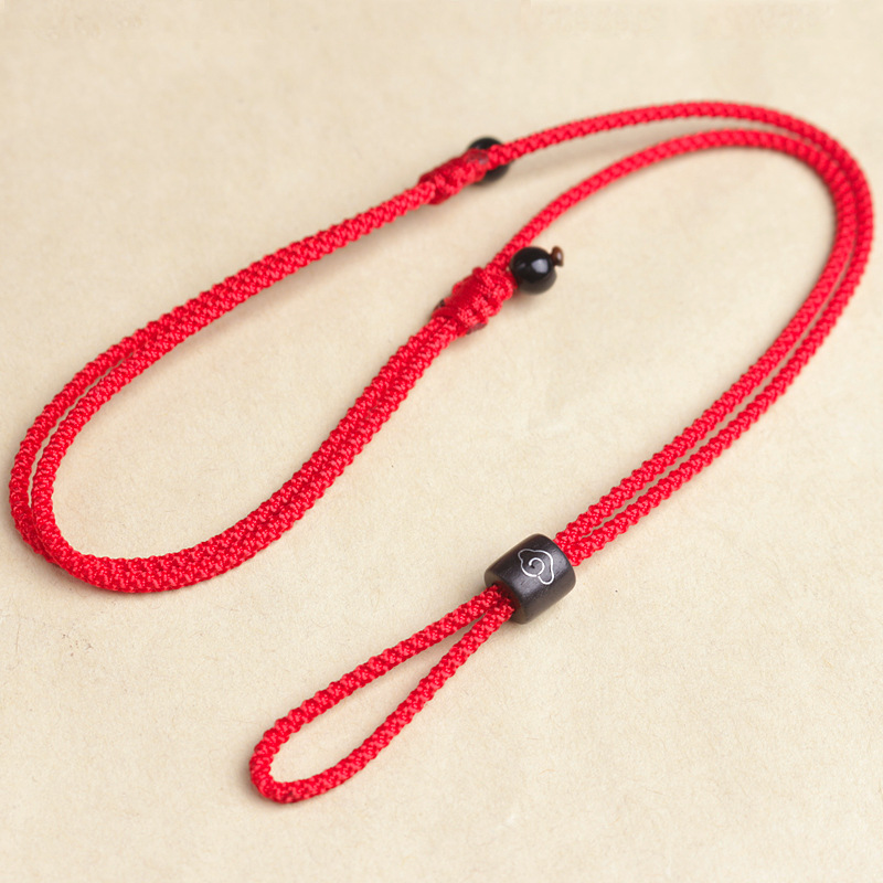 Sandalwood safety buckle hand woven necklace rope men and women Jade jade pendant jade pendant hanging rope pendant rope wholesale