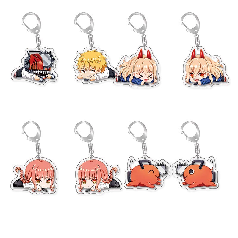 Electric saw man anime peripheral electric second pavalei semachima small red acrylic keychain pendant