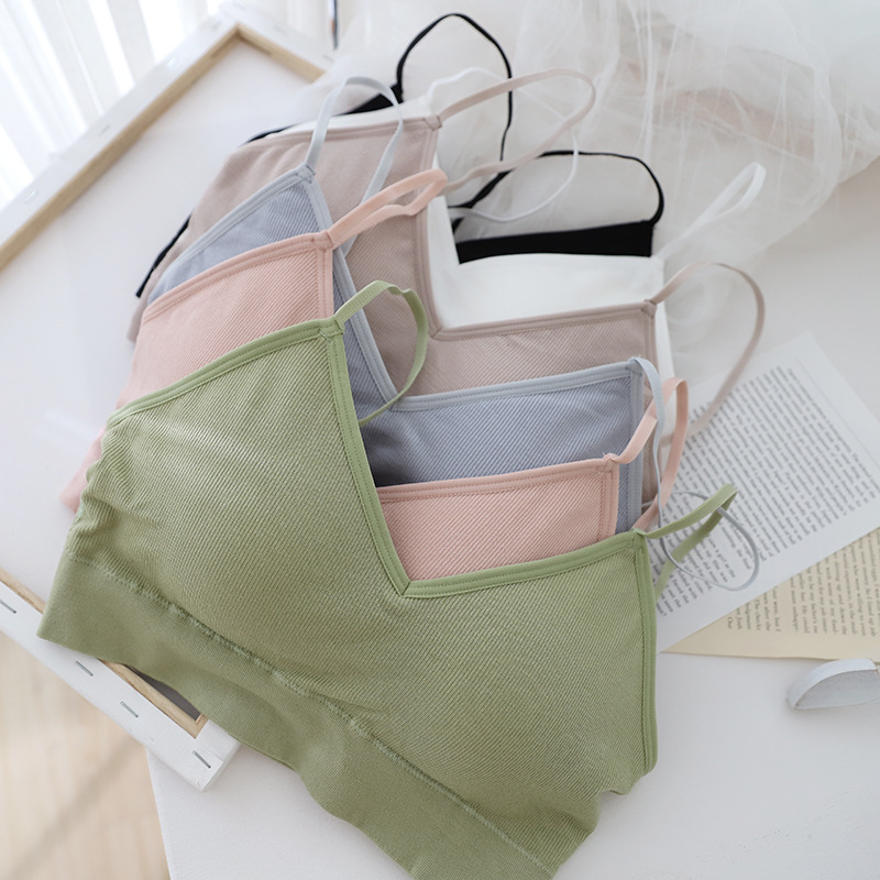 YHS9005 Modal Soft Chest Pad Large U-Back Bra Threaded Vest Sling Beauty Back Underwear Backless