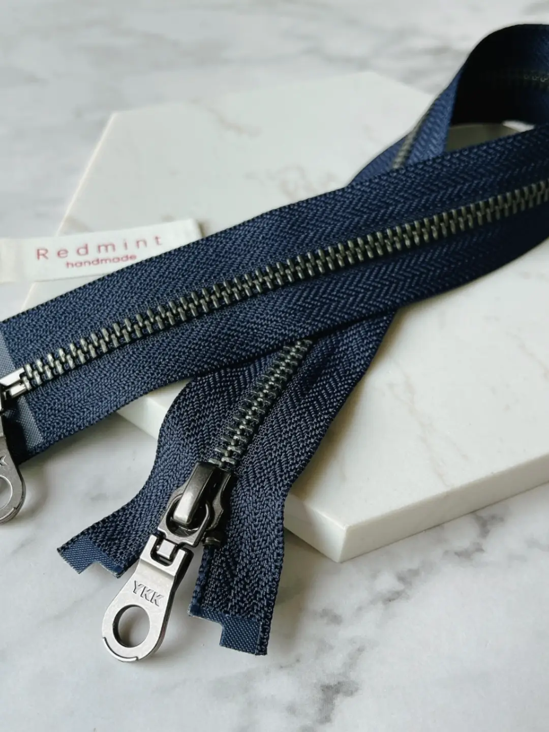 Double-Ended Open Tail 5 # Ykk Zipper Antique Silver Cardigan Tops Sweater down jacket Outwear Metal Zipper Dark Blue 960