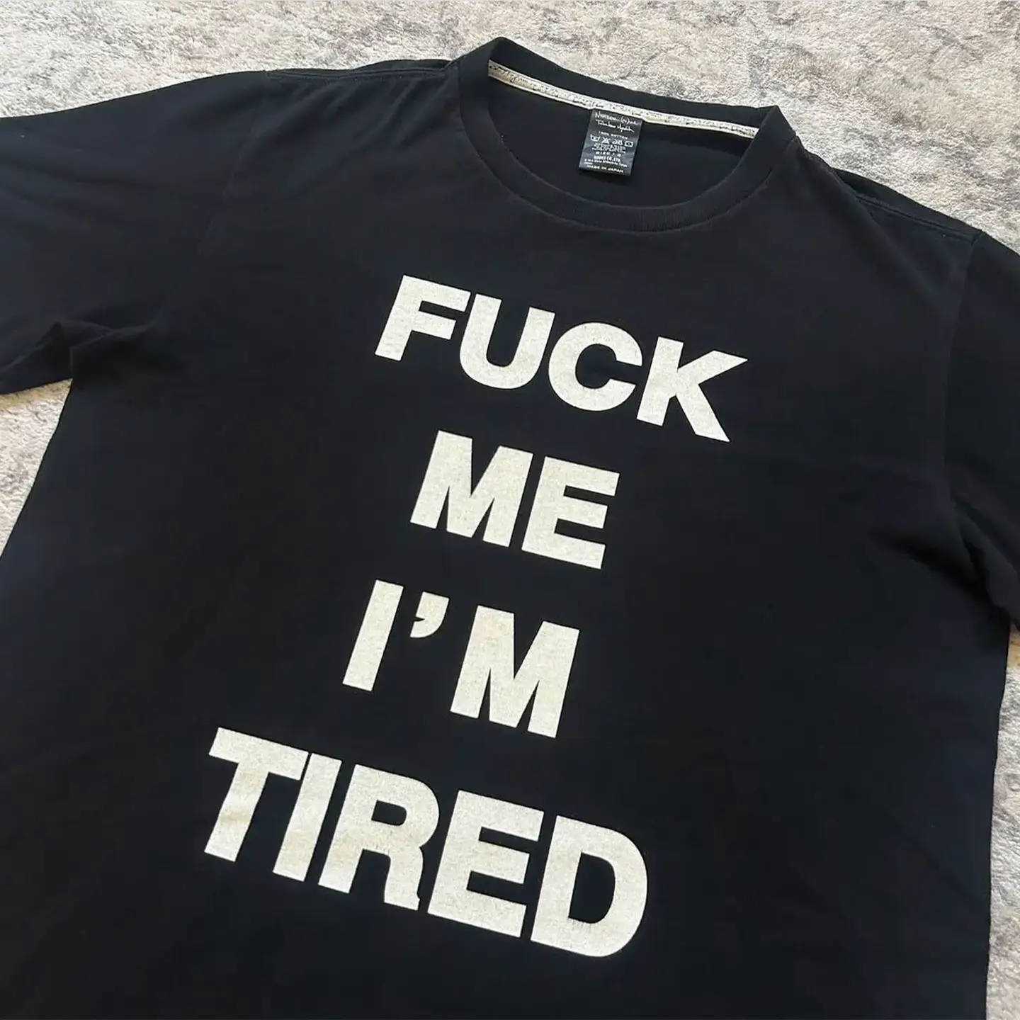 Independent Numbernine Style Aw09 "Fk Me I'M Tired" T-Shirt Lettered Short-Sleeve 03