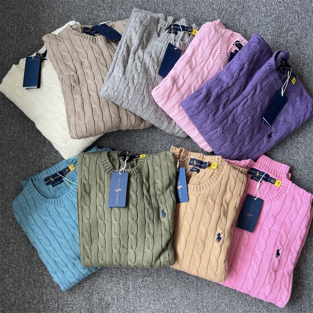 25Ss Original Export Can Scan the Qr Code Cotton Thread Luff Pony Embroider Classic Twist Round Neck Knitted Long-Sleeved Top Foto QC de 1688 na Qualit.ly