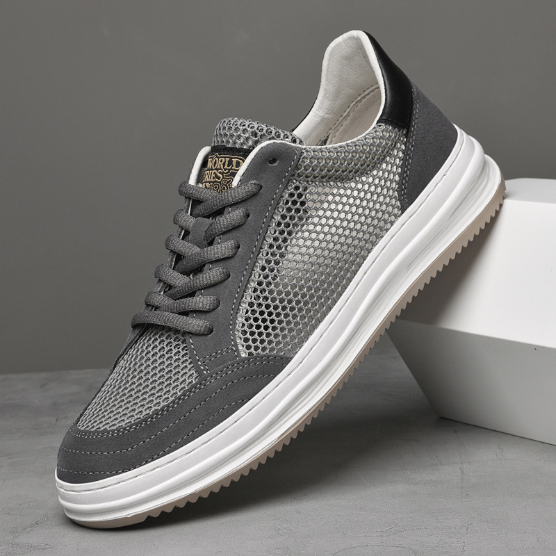 Cross-Border Summer Breathable Mesh Lace-Up Low-Top Shoes, Fashionable Large-Size Sports Casual Shoes, Outdoor Versatile Men's Shoes