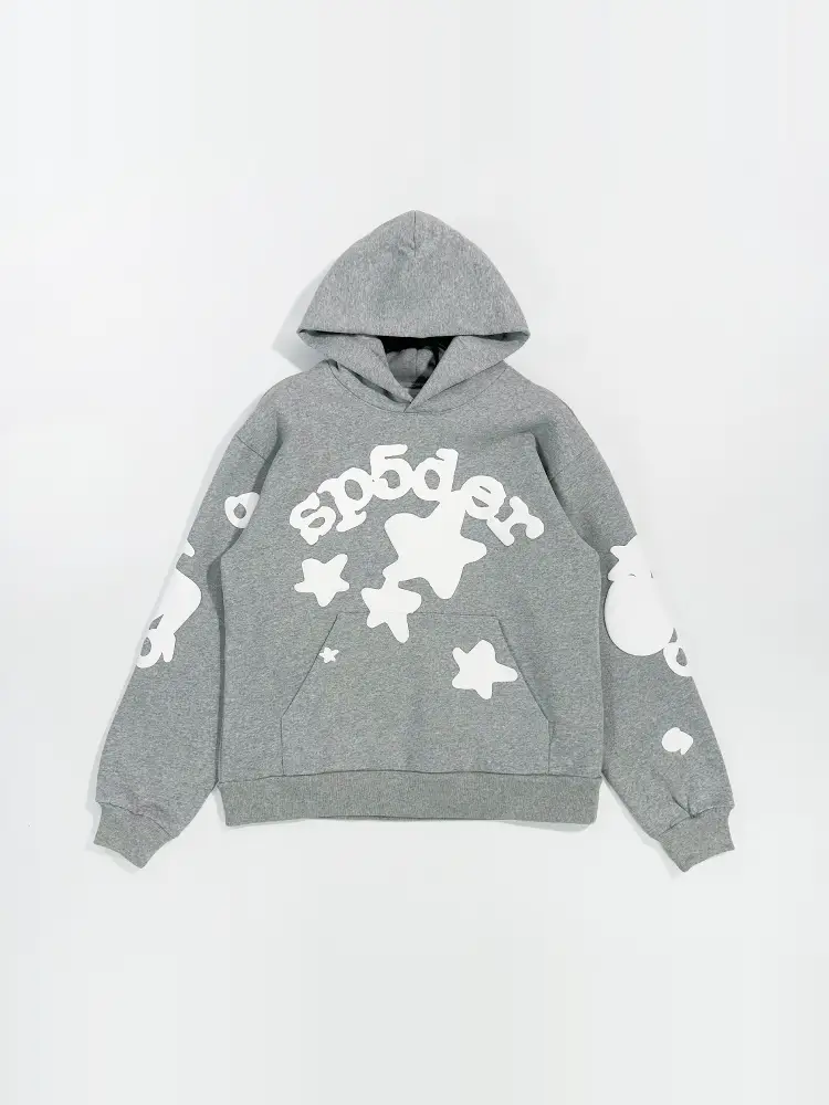 Sp5Der Beluga Hoodie Star Foam Print Fashion Street Hip-Hop Trendy Brand High Street Sweatshirt Hoodie
