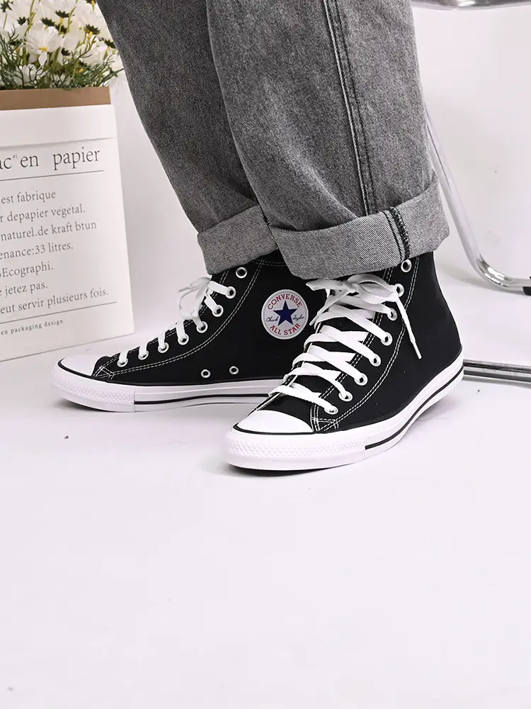 Converse Men's and Women's Shoes Classic High Top Athleisure Canvas Shoes 102307 101009 101013