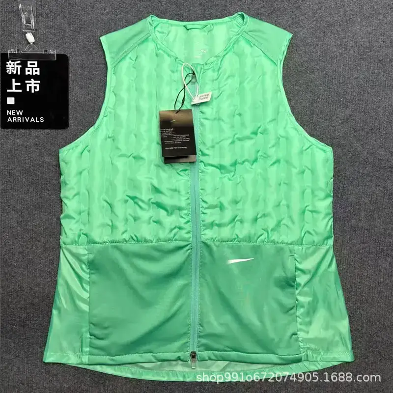 2025 Autumn and Winter Training Fitness Vest Warm Sports Running Sports Outdoor Leisure Jacket Sleeveless Quick-Drying Export