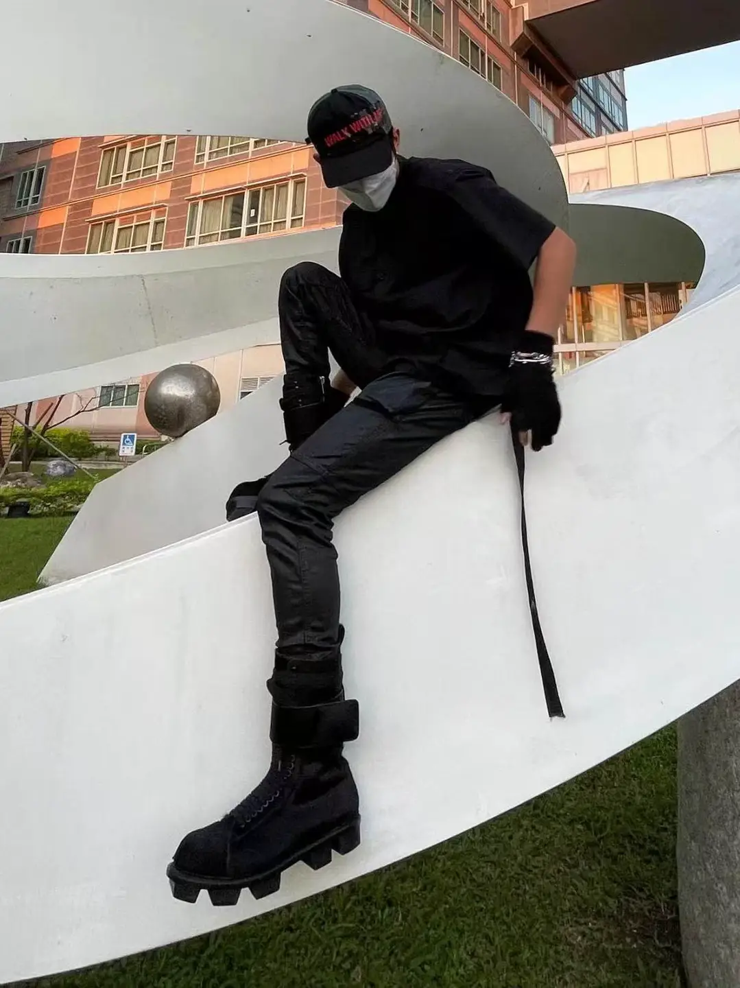 Mrlee Independent Style Dark High-Top Boots Suede Thick-Soled Work Boots Avant-Garde Aesthetic Fashion Tool