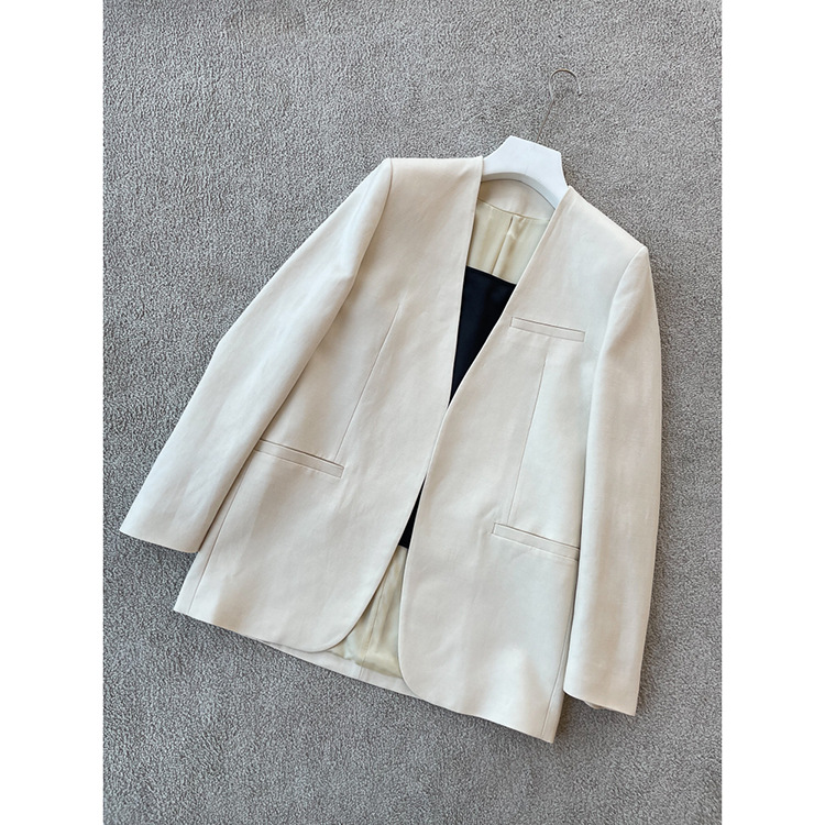 Clothing Records in Stock, Bulk Goods, Close Your Eyes and Enter the Item, R*W, Elegant and Stylish, Small Silhouette Linen Blended Suit, Drop Shipping