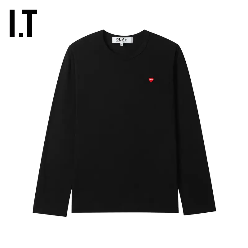 It Cdg Play Comme Des Garcons Couple Round Neck Long sleeves T-Shirt Casual Comfy Basics