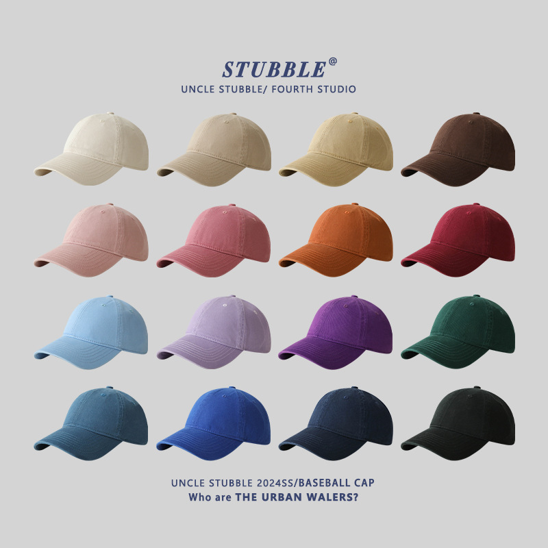 Pure cotton soft top baseball cap high quality good version solid color light version cap men's and women's four seasons hat in stock wholesale