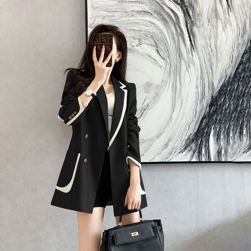 Suit Jacket Women's Spring and Autumn New Elegant Slim-fit Niche Design High-end Sense Small Suit Top Trendy for Small Men