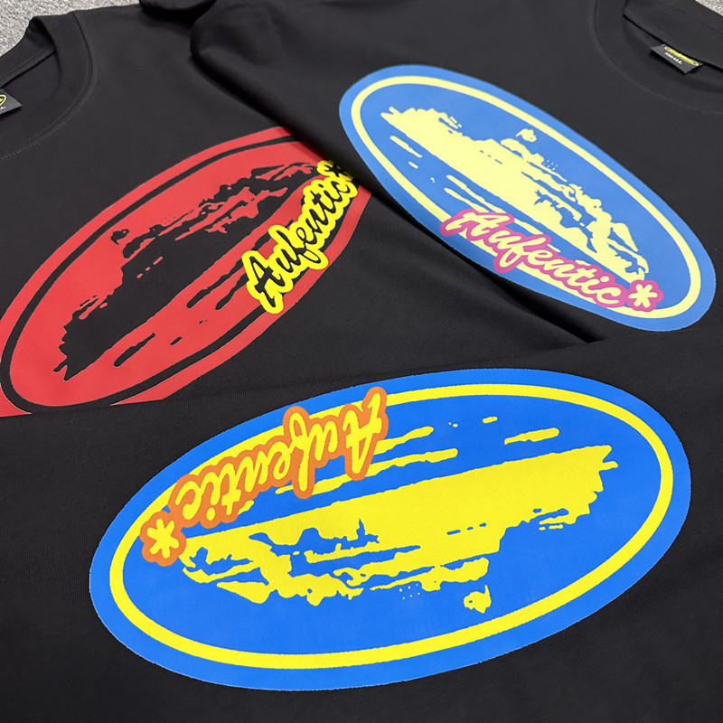 Cross-Border New Style Colorful Printed Short-Sleeve T-Shirt Street High Street European and American Casual Hip-Hop for Men and Women