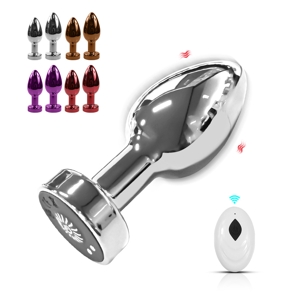 Cross-Border Hot-Selling Electroplated Glossy Anal Plug App Remote Control Backcourt Masturbation Device for Women, Adult Products Factory Wholesale