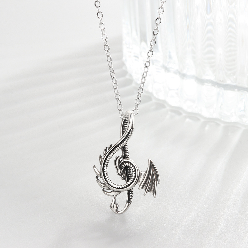 New European and American Fashion Retro Exaggerated Little Dragon Necklace Hip Hop Punk Ins Cold Style Collarbone Chain Accessories Women