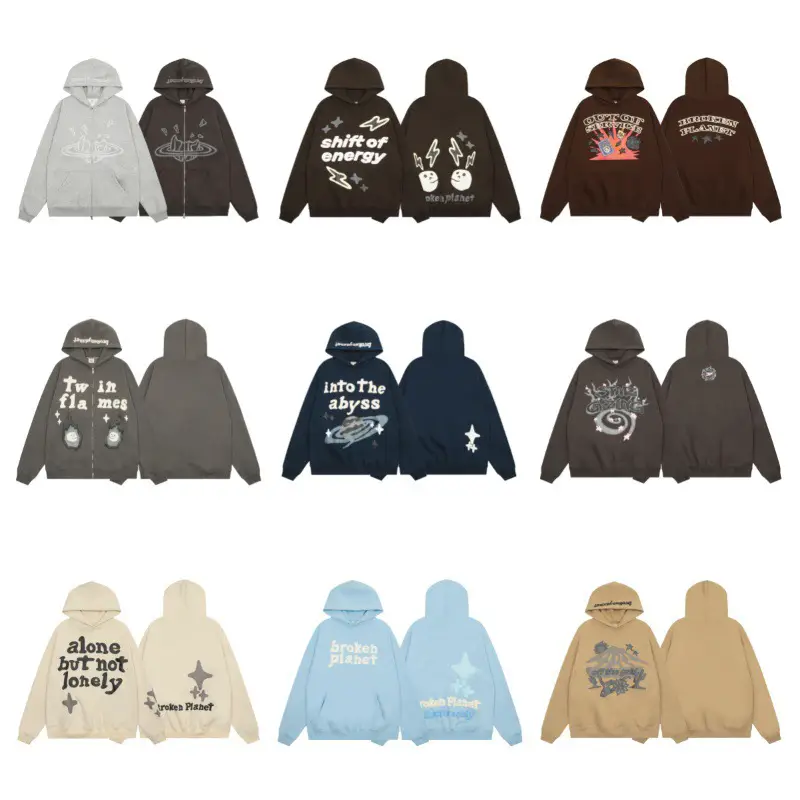 American hipster foam letters padded sweater men and women fall and winter high street loose sweatpants