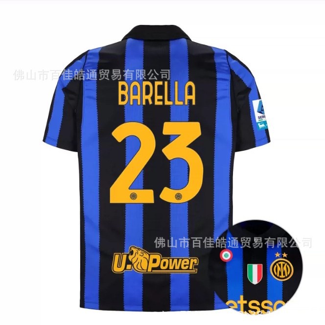 2627 Inter Milan Jersey Home and Away Player Version Football Uniform Barella Number 10 Lautaro Number 23 Barella