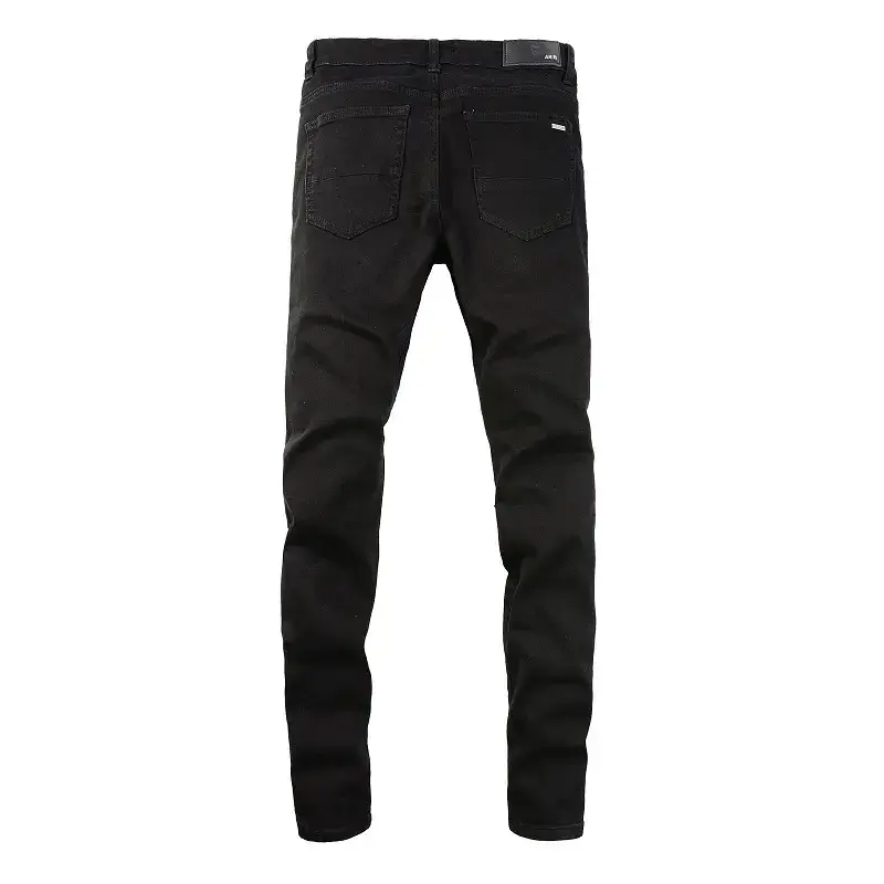 Amr Jeans Amr Pants Torn Jeans Mx12 High Street Ripped Black Jeans