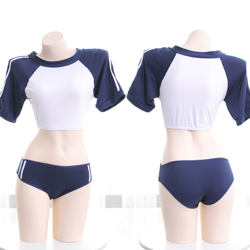 Japanese Sexy Student Suit Split Sattyman Suit Short Gymnastics Cheerleading Performance Suit Cute Maid Suit S0415