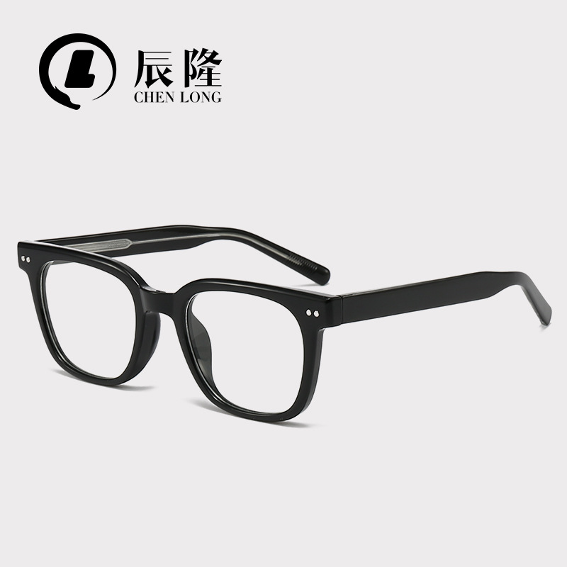 New Fashion Rice Nail Retro Anti-Blue Light Glasses Frame Women's TR90 Stud Leg Flat Glasses Men's 8625 with Myopia