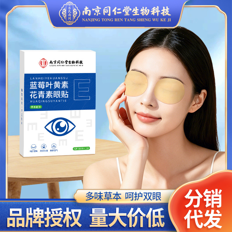 Blueberry Lutein Anthocyanin Eye Patch, Ice Compress Eye Mask to Relieve Eye Pressure, Cold Compress Eye Patch, Mugwort Eye Protection Patch