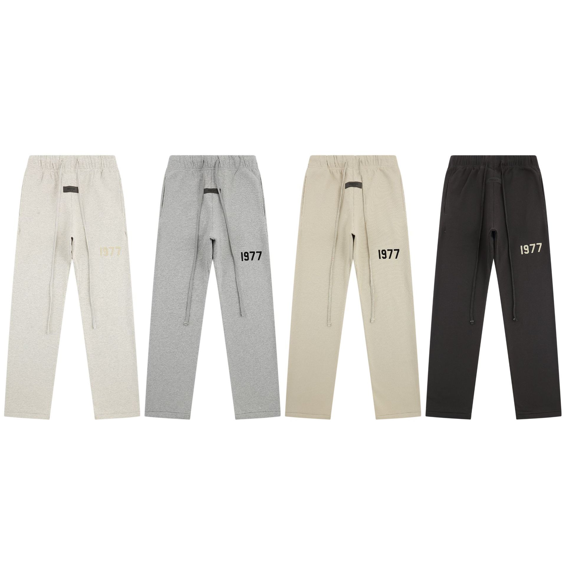New Internet Popular Compound Line ESSENTIALS Digital 1977 Pants Men's Beautiful Chao High Street Loose Pants Men