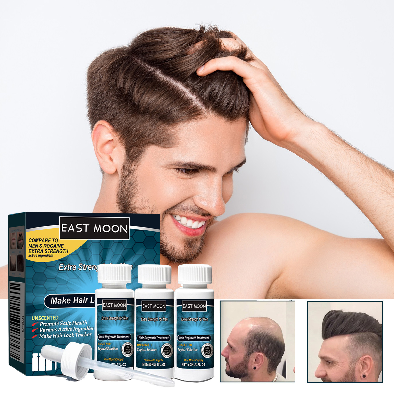 East Moon Men's Hair Care Liquid Daily Nourishing Hair Men's Hair Nutritional Care Hair Care Essence